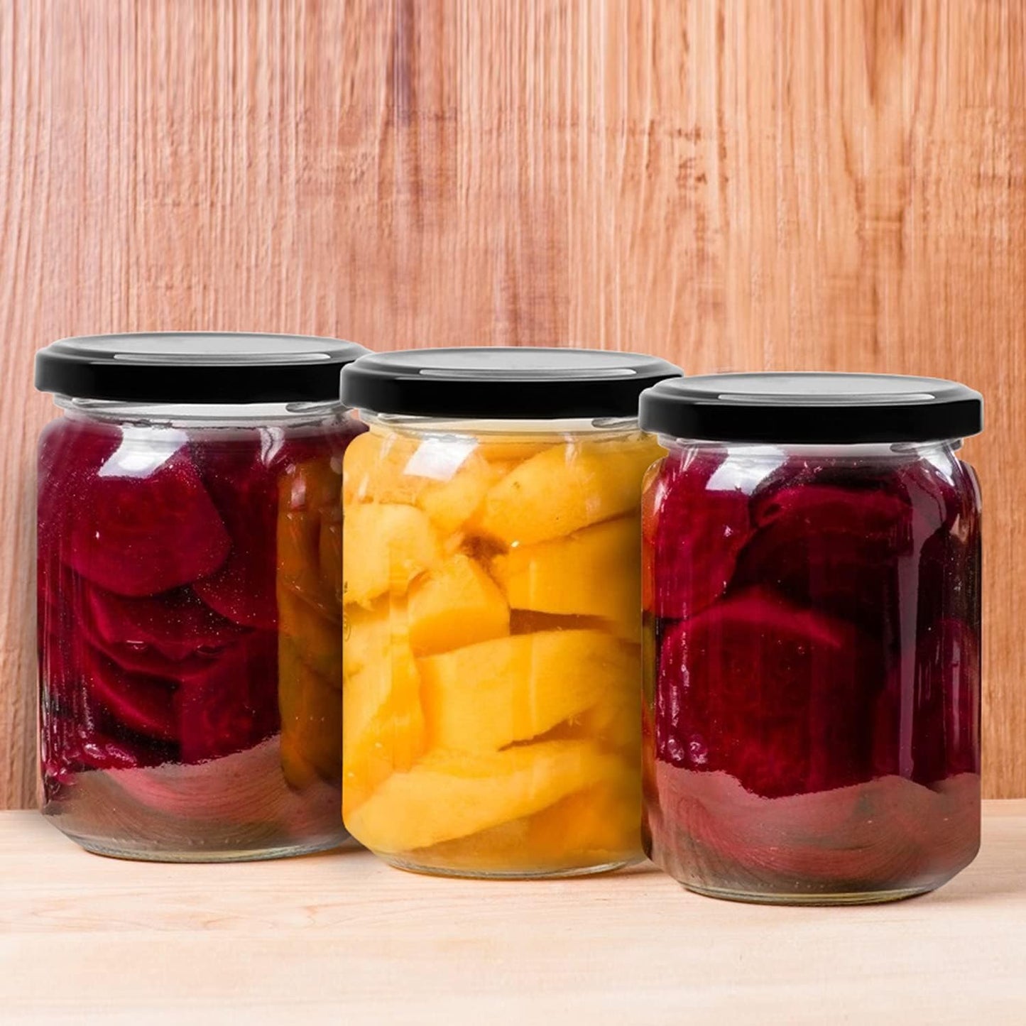 coming soon - 500ml Clear Glass Short Jar with Lid x 4