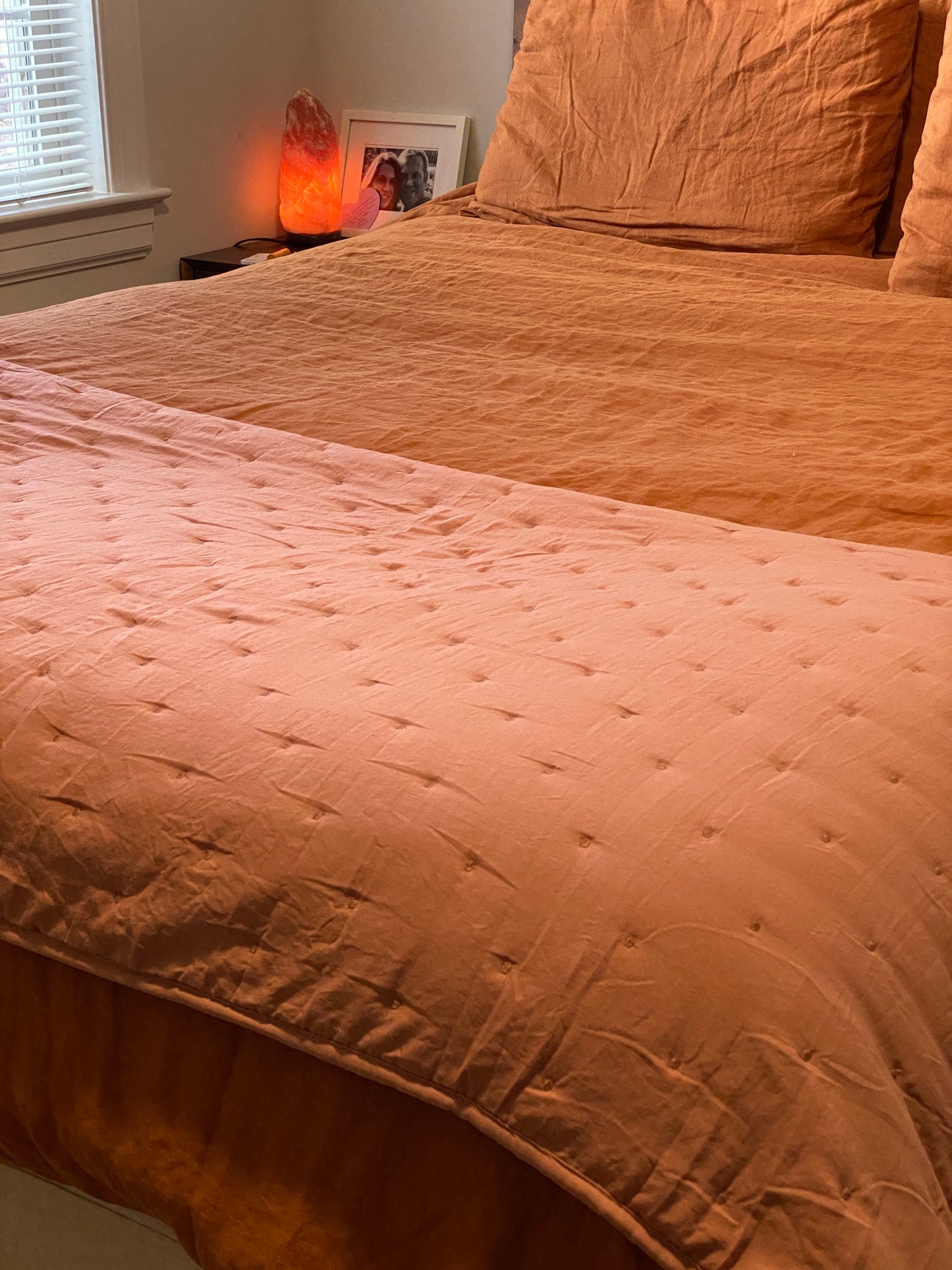 Quilt Set Ultra Soft Microfiber Stone-Washed Lightweight All Season - Chocolate