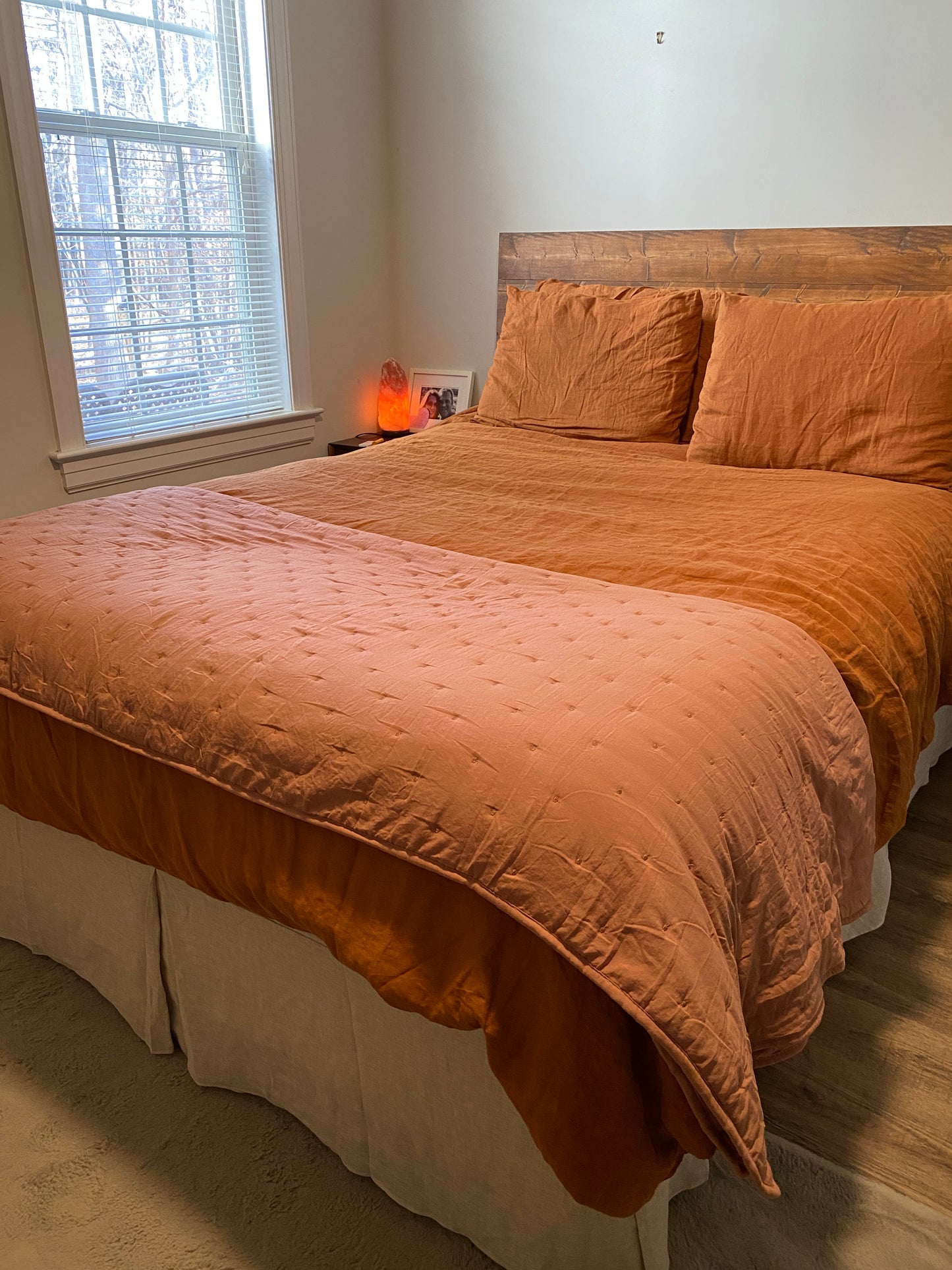 Quilt Set Ultra Soft Microfiber Stone-Washed Lightweight All Season - Chocolate