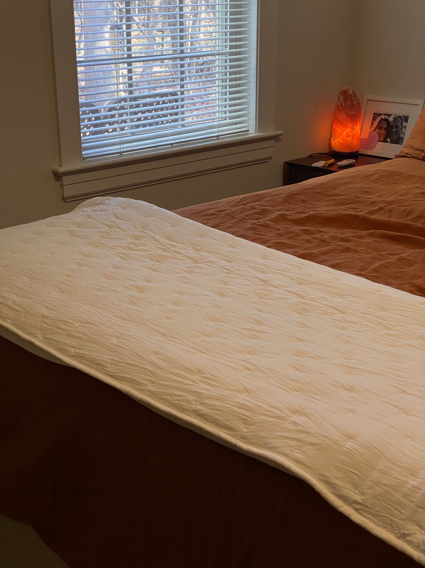 Quilt Set Ultra Soft Microfiber Stone-Washed Lightweight All Season - white