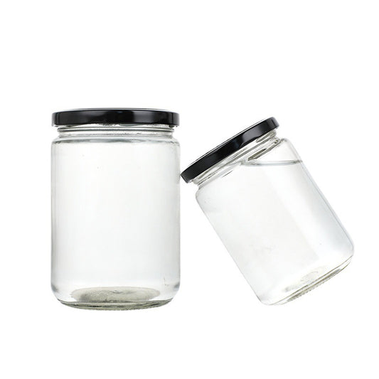 coming soon - 500ml Clear Glass Short Jar  with Lid x 4